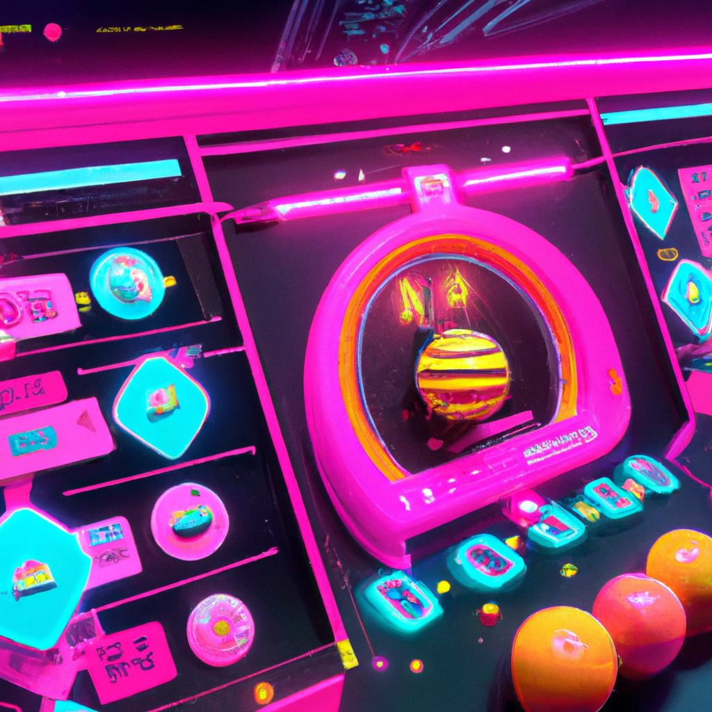 Hero: Arcade action — stylized neon playfield